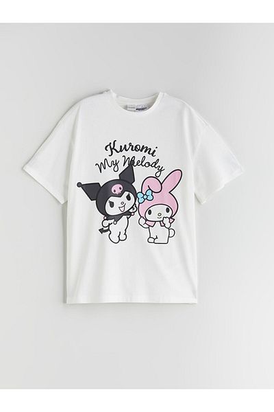 LC Waikiki Crew Neck Kuromi Printed Girl's T-Shirt
