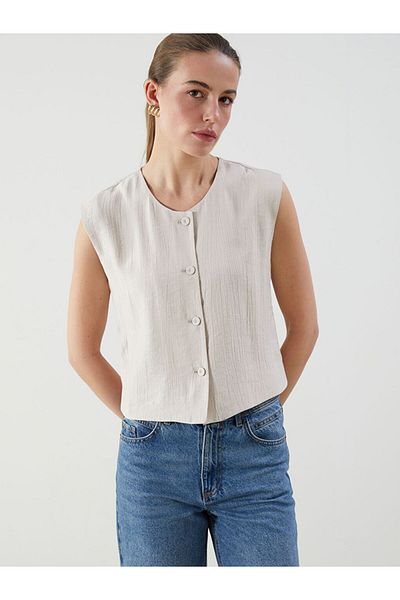 LC Waikiki Crew Neck Textured Women's Vest