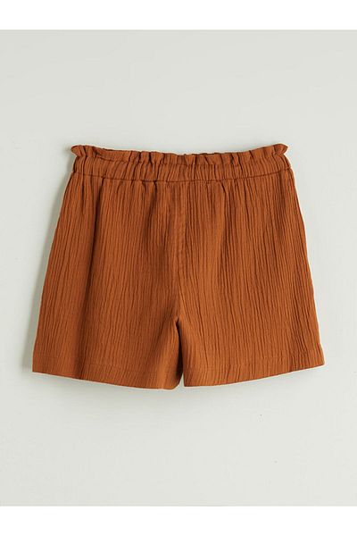 LC Waikiki Elastic Waist Textured Muslin Women's Shorts