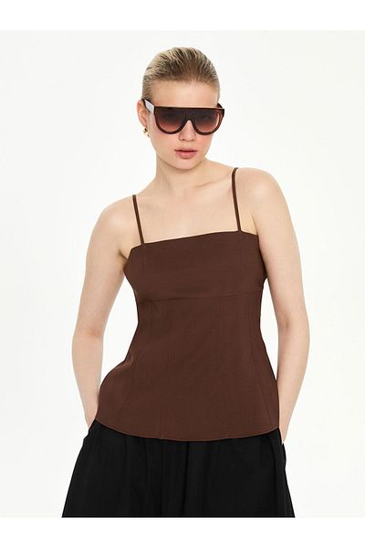 LC Waikiki Μπλούζα με λαιμόκοψη New Season Square Neck Strap - S5PI95Z8
