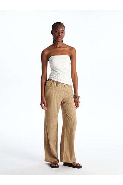 LC Waikiki Strapless Neckline Gathered Women's Crop