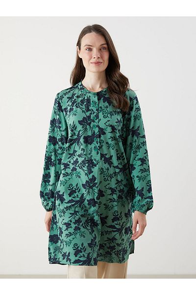 LC Waikiki New Season Dominant Collar Floral Women's Tunic - S5Mb32Z8