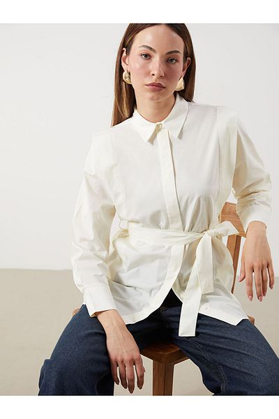 LC Waikiki Sari Belted Women's Shirt Tunic