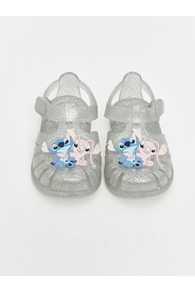 LC Waikiki LCW STEPS Renksiz Lilo ve Stitch Baskılı Kız Bebek Plaj Sandaleti