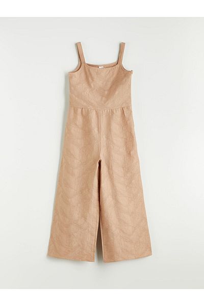 LC Waikiki Square Collar Girl's Jumpsuit
