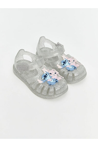 LC Waikiki LCW STEPS Renksiz Lilo ve Stitch Baskılı Kız Bebek Plaj Sandaleti