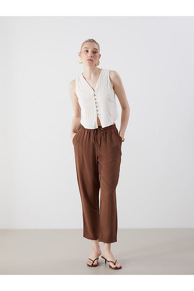 LC Waikiki New Season Elastic Waist Carrot Cut Women's Trousers - S5O263Z8