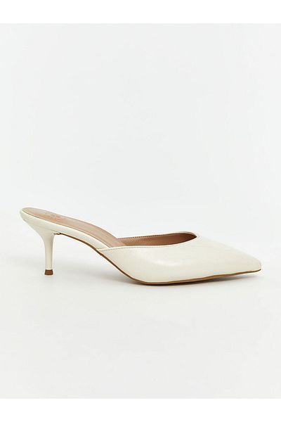 LC Waikiki Lcw Steps Beige Pointed Toe Women's Heeled Shoes