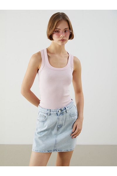 LC Waikiki New Season U Neck Textured Women's Undershirt - S5Gr87Z8