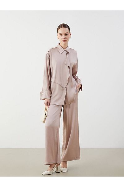 LC Waikiki Elastic Waist Textured Women's Trousers