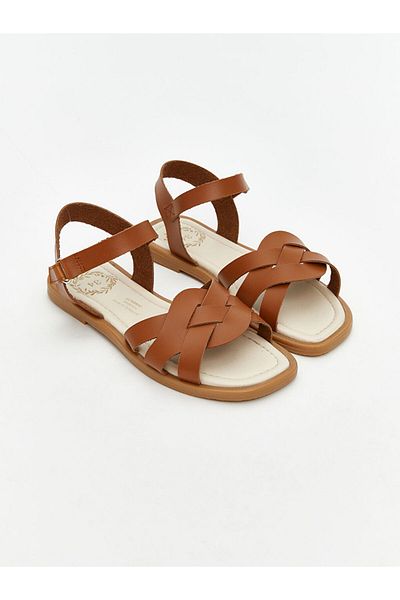 LC Waikiki Lcw Steps Brown Velcro Girls Sandals