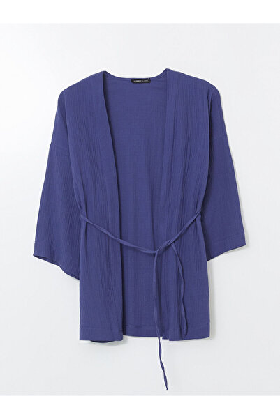 LC Waikiki MG TRENDEN Purple guler petrecut supradimensionat Kimono de damă d...