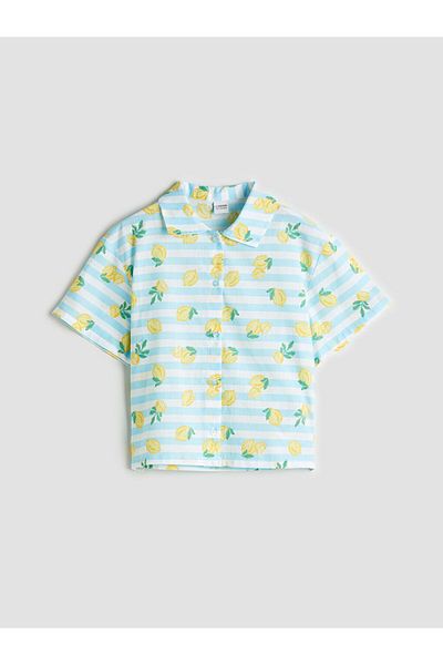 LC Waikiki Mixed Lemon Printed Girl's Shirt