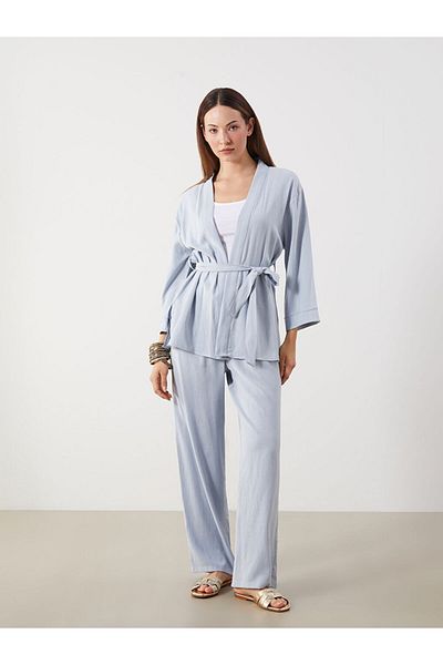 LC Waikiki Pantaloni de damă din amestec de in cu talie elastică sezon nou - S5PI57Z8