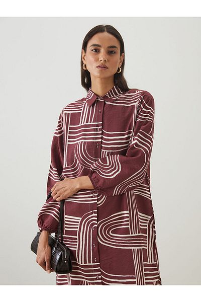 LC Waikiki New Season Patterned Women's Shirt Tunic - S5Fe23Z8