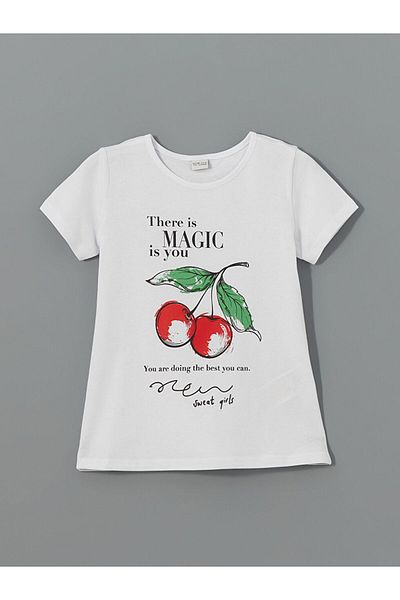 LC Waikiki Crew Neck Girls T-Shirt and Shorts