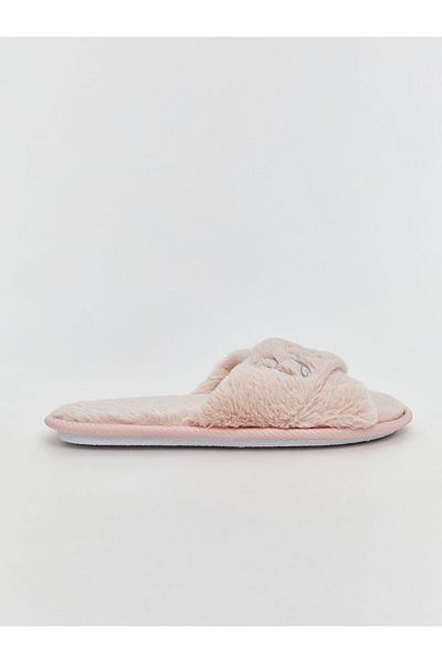 LC Waikiki Barbie Embroidered Women's Plush House Slippers