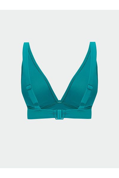 LC Waikiki Green Plain Removable Pad Women's Bikini Top