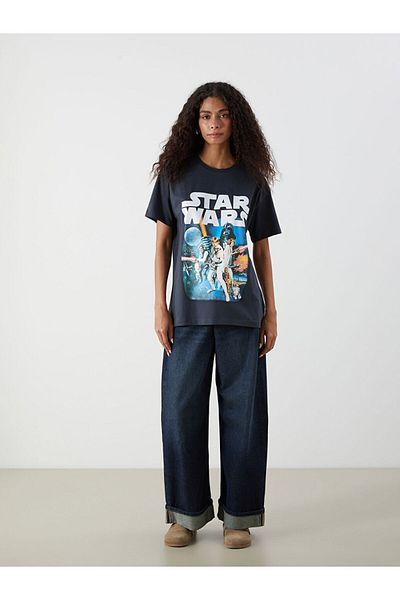 LC Waikiki Tricou pentru damă cu imprimeu Star Wars cu decolteu