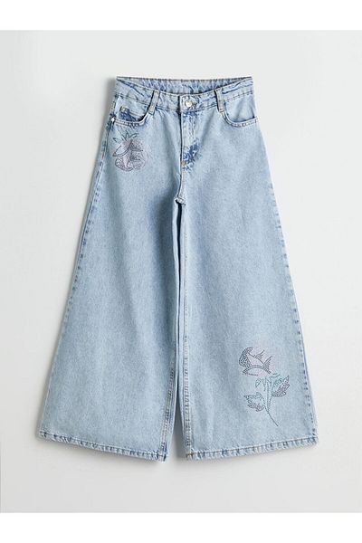 LC Waikiki Wideleg Stoned Girl's Jean Trousers