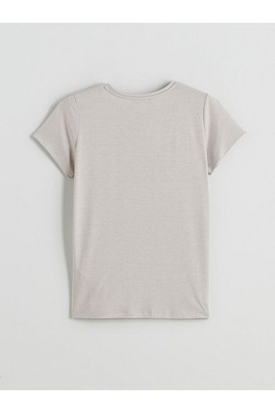 LC Waikiki New Season Crew Neck Embroidered Women's T-Shirt - S5Jb65Z8