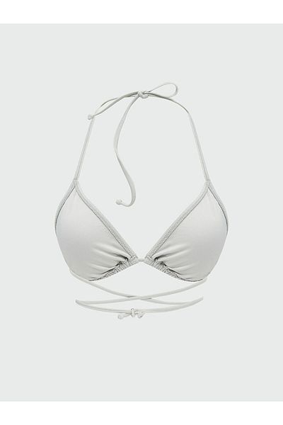 LC Waikiki Women's Triangle Bikini Top with Removable Pads