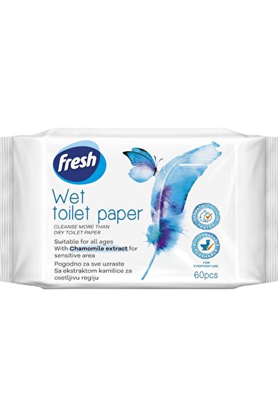 Fresh DeLuxe υγρό χαρτί υγείας, Χαμομήλι, 60 τεμ.