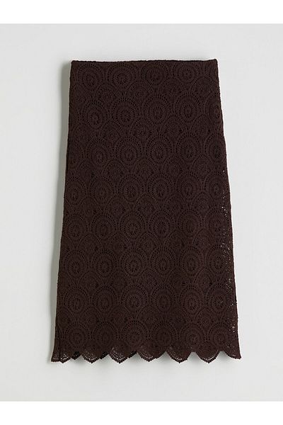 LC Waikiki Openwork Crochet Skirt with Elastic Waist
