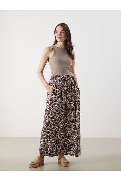 LC Waikiki New Season Elastic Waist Print Women's Skirt - S5Gh72Z8