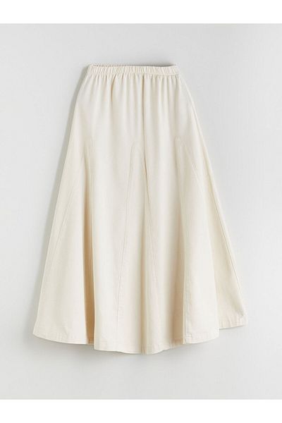 LC Waikiki Women's Jeans Skirt with Elastic Waist