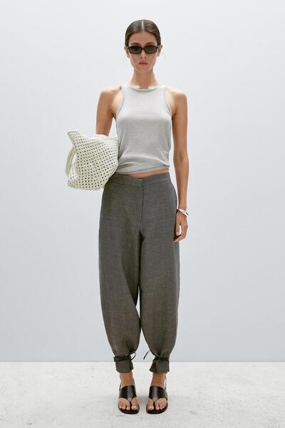 Massimo Dutti Parlak detaylı bisiklet yaka top