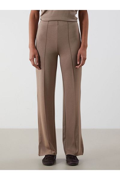 LC Waikiki Pink Wide Leg Women's Sweatpants with Elastic Waist