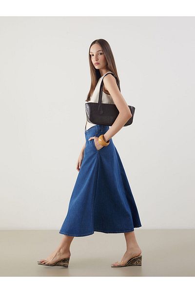 LC Waikiki Standard Fit Women's Jean Skirt