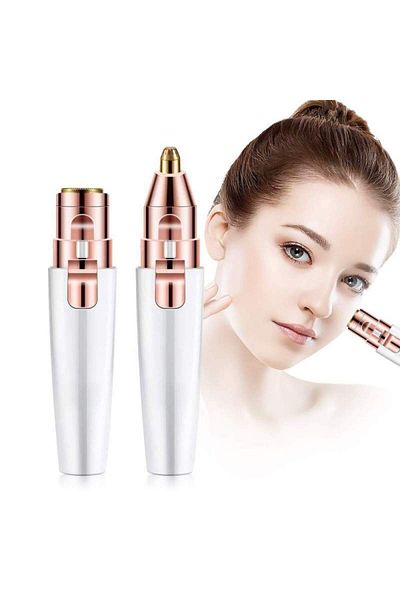 SIKS 2 In 1 Facial Trimmer With Batteries, Easy To Use, White