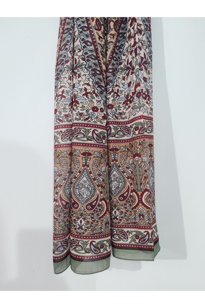 Mısırlı Etnik Desenli Pamuk Şal