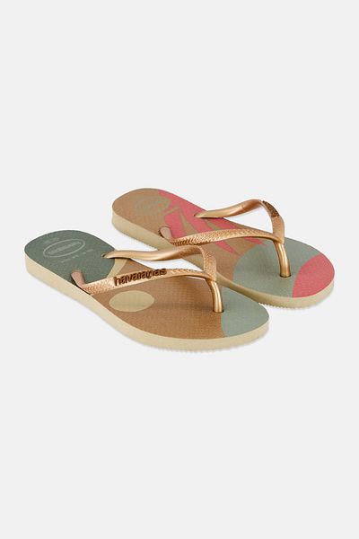 Havaianas Kids Girl Palette Glow Slip On Slippers, Multicolor