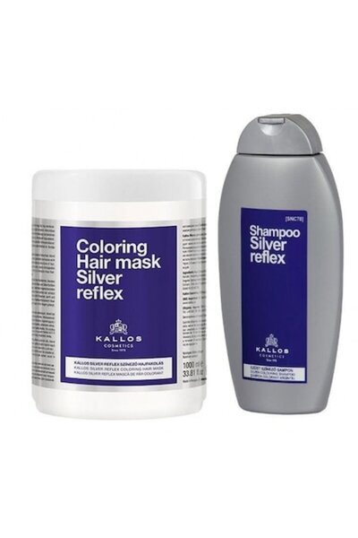 Kallos Set de păr Silver Reflex Șampon 350ml și Mască 1000ml
