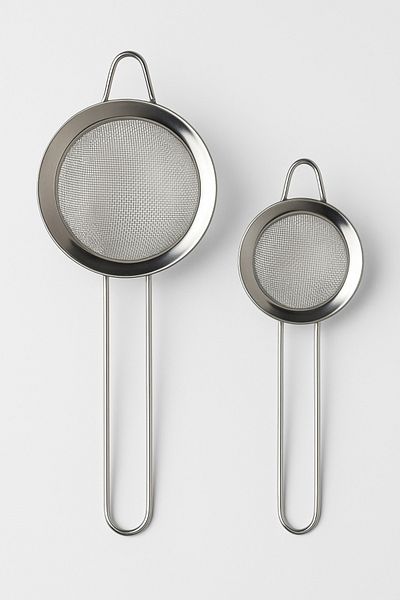 YAPIŞKAN STORE Stainless Steel Set of 2 Fine Wire Strainers – 5 cm & 7 cm