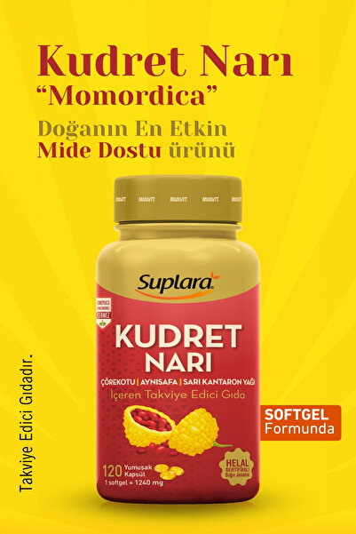 Suplara Kudret Narı, Çörekotu, Aynısafa, Sarı Kantaron Yağı İçeren Takviye Edici Gıda (120 Yumuşak Kapsül)