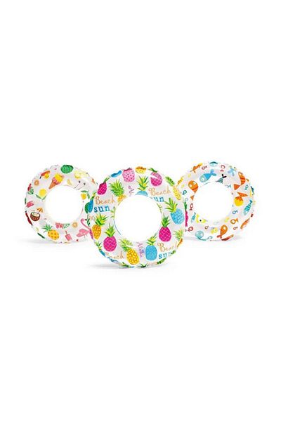 MAİN SHOP Intex 3-6 Years Old 51cm Fish Printed Bagel Inflatable Pool and Sea Swimming Ring Children's Lifebuoy M-59230