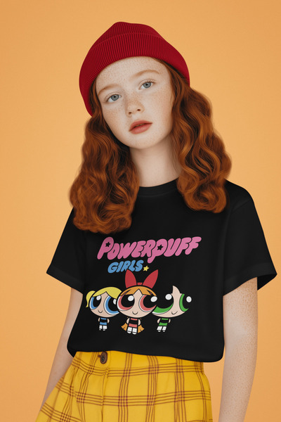 SEVBANO Tricou pentru copii unisex cu desene animate The Power Puff Girls (vâ...