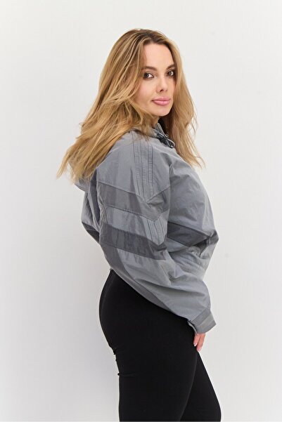 adidas Women Sportswear Fit Long Sleeve Outdoor Jacket, Grey