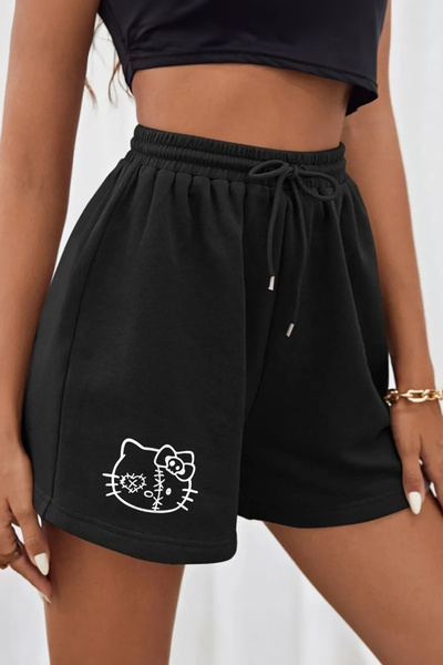 Adrift Mr. Hello Kitty Printed Black Woman Regular fit