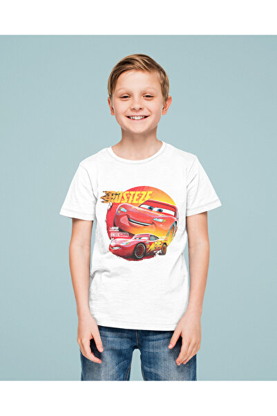 SEVBANO تي شيرت للأطفال مطبوع عليه سيارات برق ماكوين للجنسين (1-12 سنة)