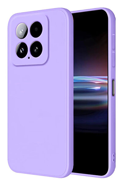 NewFace حافظة هاتف Xiaomi Mi 14T Pro مصنوعة من السيليكون المخملي الداخلي - أرجواني DPMAH