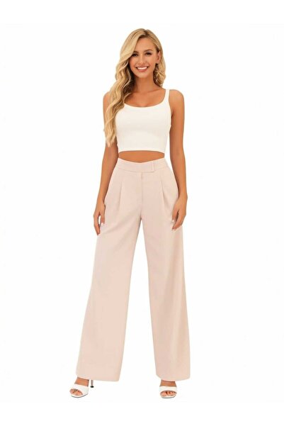 SSO بنطلون نسائي من الليكرا بخصر عالٍ مع إغلاق فيلكرو