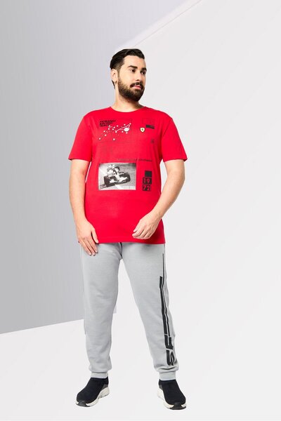 Scuderia Ferrari Men Sportswear Fit Short Sleeve Outdoor T-Shirt, Red