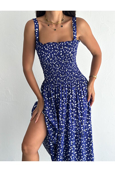 YUSUF CAN KARATAŞ KARATAŞ GİYİM Gipeli Μακρύ Φόρεμα Φόρεμα Υφασμάτινο Βισκόζη 125 εκ