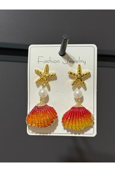 luxyansımalar Colorful Seashell Earrings