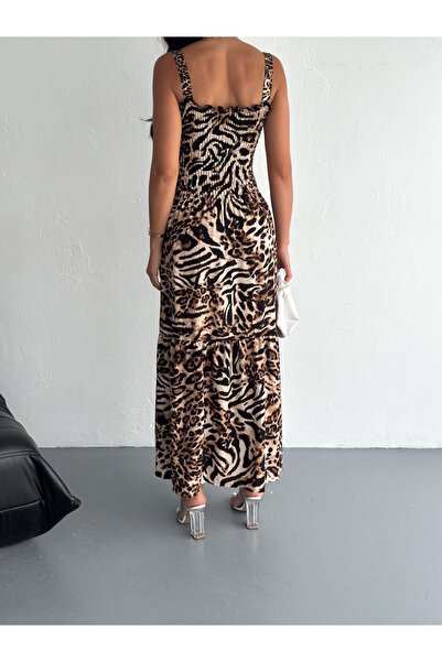 YUSUF CAN KARATAŞ KARATAŞ GİYİM Gipeli Μακρύ Φόρεμα Φόρεμα Υφασμάτινο Βισκόζη 125 εκ